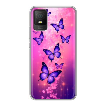 Силиконовый чехол на TCL 403 с принтом Бабочки