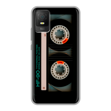Силиконовый чехол на TCL 403 с принтом Кассета Силиконовый чехол на TCL 403 с принтом Кассета