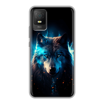 Силиконовый чехол на TCL 403 с принтом Волк ночной Силиконовый чехол на TCL 403 с принтом Волк ночной