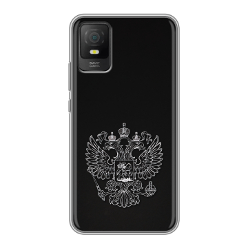 Силиконовый чехол на TCL 403 с принтом Герб России