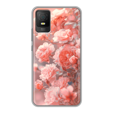 Силиконовый чехол на TCL 403 с принтом Розы цветы
