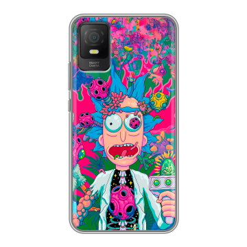 Силиконовый чехол на TCL 403 с принтом Рик и Морти Rick Morty