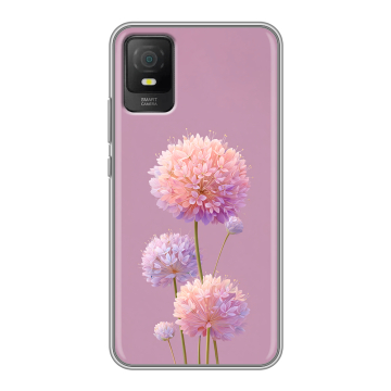 Силиконовый чехол на TCL 403 с принтом Цветы