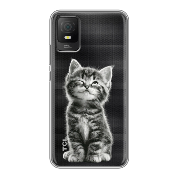 Силиконовый чехол на TCL 403 с принтом Котенок