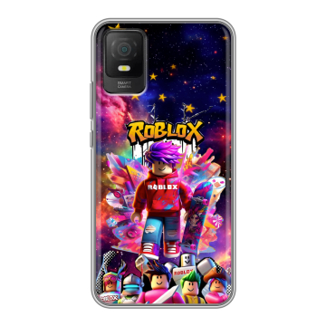Силиконовый чехол на TCL 403 с принтом Roblox Роблокс