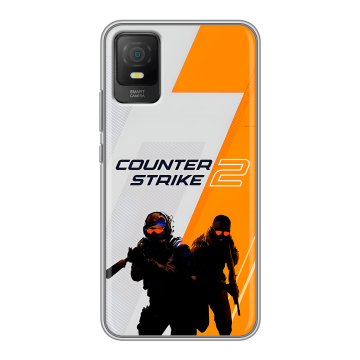 Силиконовый чехол на TCL 403 с принтом Counter Strike
