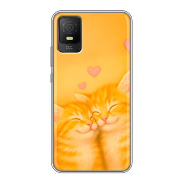 Силиконовый чехол на TCL 403 с принтом Милые котята Силиконовый чехол на TCL 403 с принтом Милые котята