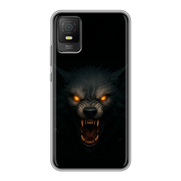 Силиконовый чехол на TCL 403 с принтом Волк