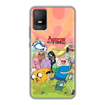 Силиконовый чехол на TCL 403 с принтом Adventure time Время приключений