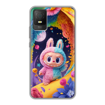 Силиконовый чехол на TCL 403 с принтом Labubu Лабубу