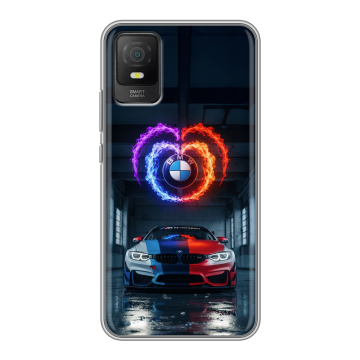 Силиконовый чехол на TCL 403 с принтом BMW БМВ