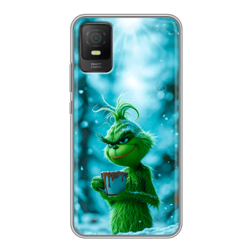 Силиконовый чехол на TCL 403 с принтом Новый год гринч