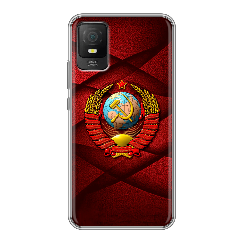 Силиконовый чехол на TCL 403 с принтом Герб СССР Силиконовый чехол на TCL 403 с принтом Герб СССР