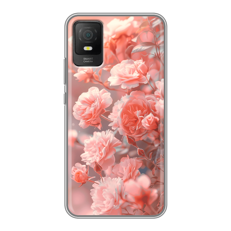 Силиконовый чехол на TCL 403 с принтом Розы цветы Силиконовый чехол на TCL 403 с принтом Розы цветы