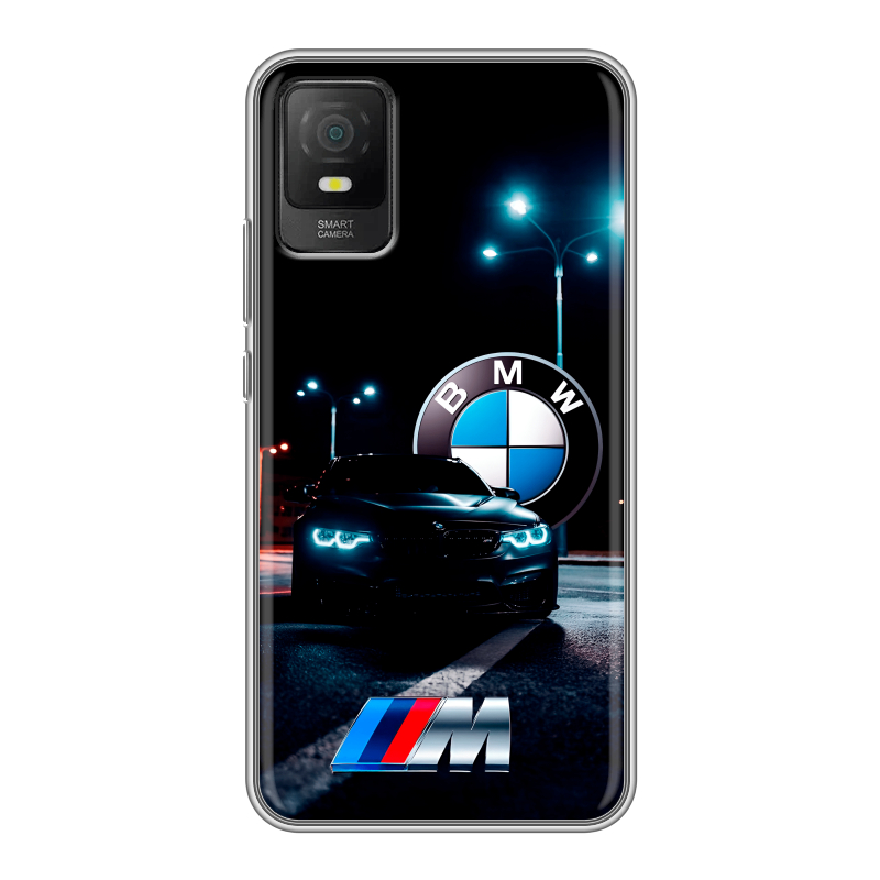 Силиконовый чехол на TCL 403 с принтом БМВ BMW Силиконовый чехол на TCL 403 с принтом БМВ BMW