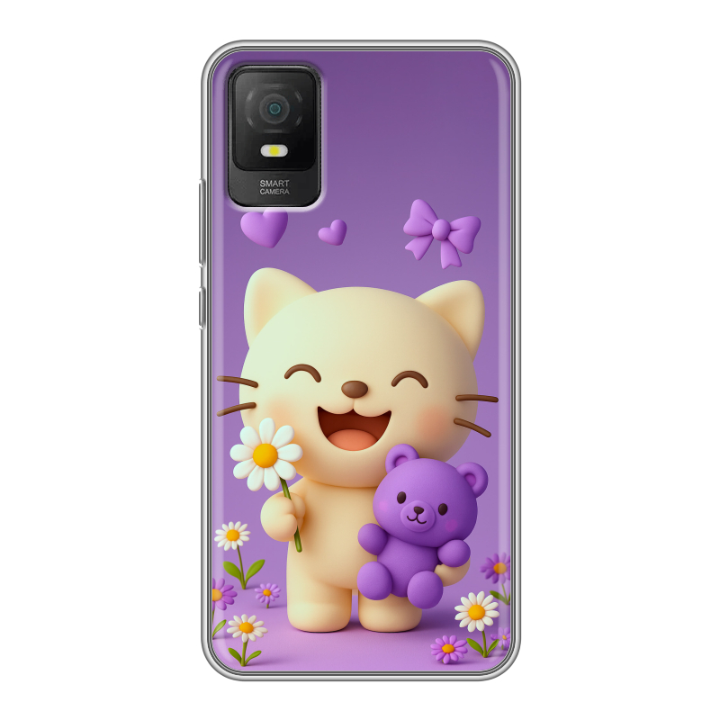 Силиконовый чехол на TCL 403 с принтом для девочек Силиконовый чехол на TCL 403 с принтом для девочек