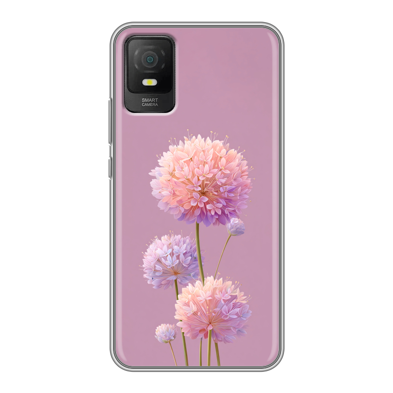 Силиконовый чехол на TCL 403 с принтом Цветы Силиконовый чехол на TCL 403 с принтом Цветы