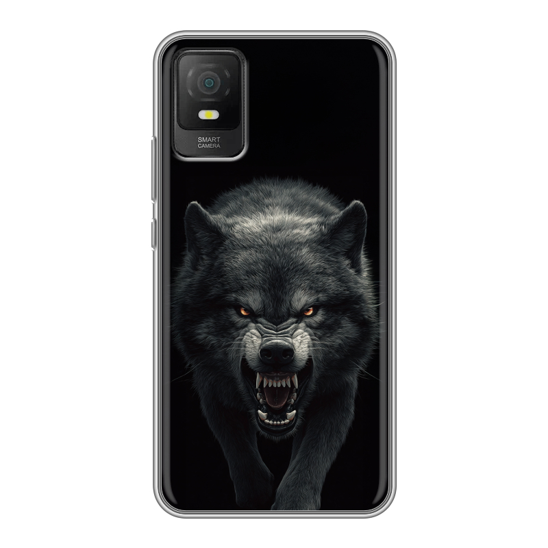 Силиконовый чехол на TCL 403 с принтом Волк Силиконовый чехол на TCL 403 с принтом Волк