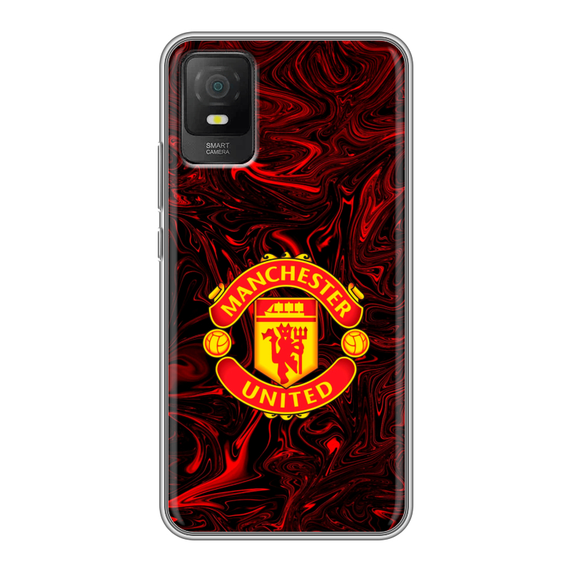 Силиконовый чехол на TCL 403 с принтом Manchester United Силиконовый чехол на TCL 403 с принтом Manchester United