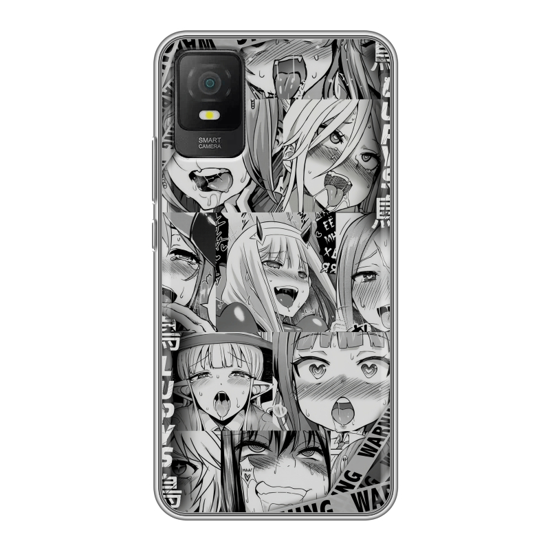Силиконовый противоударный чехол на TCL 403 с принтом Ahegao Ахегао Аниме Силиконовый противоударный чехол на TCL 403 с принтом Ahegao Ахегао Аниме