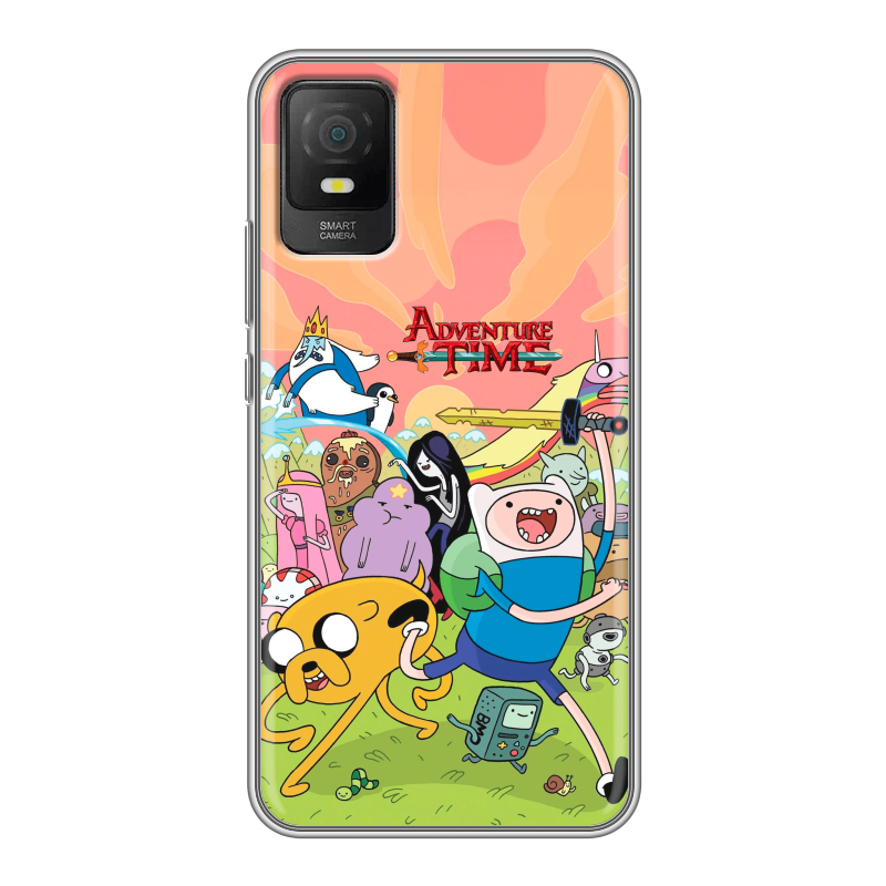 Силиконовый противоударный чехол на TCL 403 с принтом Adventure time Время приключений Силиконовый противоударный чехол на TCL 403 с принтом Adventure time Время приключений