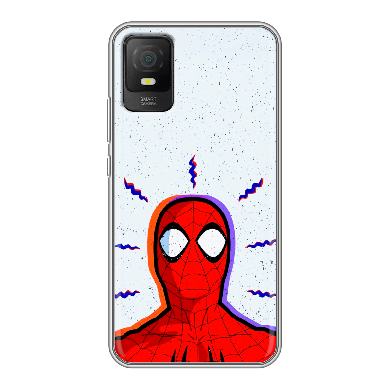 Силиконовый противоударный чехол на TCL 403 с принтом Spiderman Человек паук Силиконовый противоударный чехол на TCL 403 с принтом Spiderman Человек паук