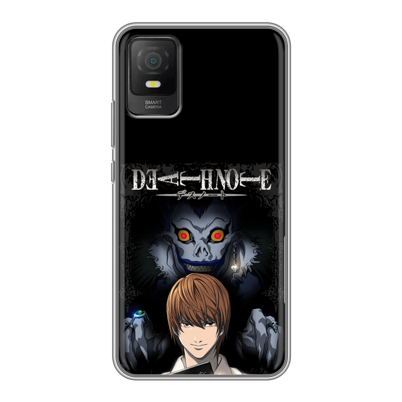 Силиконовый противоударный чехол на TCL 403 с принтом Death note Тетрадь смерти Силиконовый противоударный чехол на TCL 403 с принтом Death note Тетрадь смерти