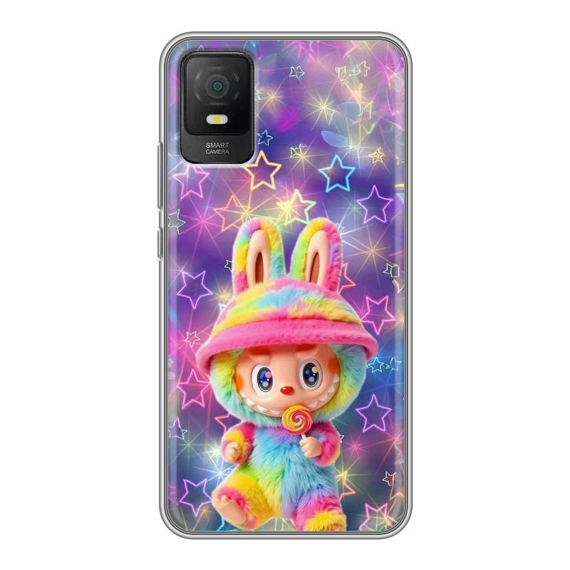 Силиконовый чехол на TCL 403 с принтом Labubu Лабубу Силиконовый чехол на TCL 403 с принтом Labubu Лабубу