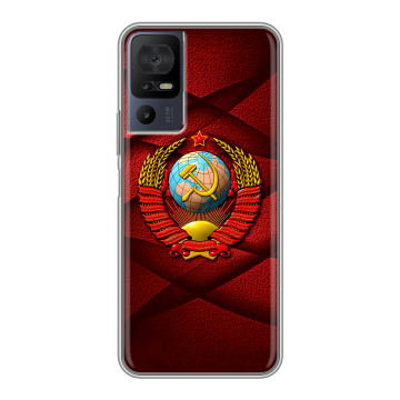 Силиконовый чехол на TCL 40 SE с принтом Герб СССР Силиконовый чехол на TCL 40 SE с принтом Герб СССР
