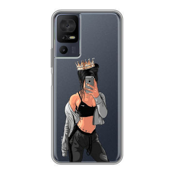 Силиконовый чехол на TCL 40 SE с принтом Женские принты Силиконовый чехол на TCL 40 SE с принтом Женские принты