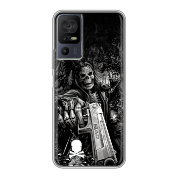 Силиконовый чехол на TCL 40 SE с принтом Скелет Силиконовый чехол на TCL 40 SE с принтом Скелет