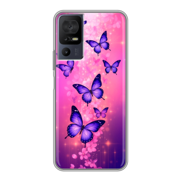 Силиконовый чехол на TCL 40 se с принтом Бабочки Силиконовый чехол на TCL 40 se с принтом Бабочки