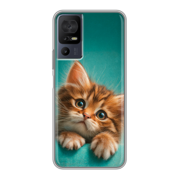 Силиконовый чехол на TCL 40 se с принтом котенок Силиконовый чехол на TCL 40 se с принтом котенок