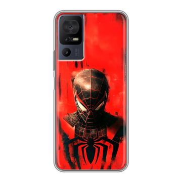 Силиконовый чехол на TCL 40 se с принтом человек паук spiderman Силиконовый чехол на TCL 40 se с принтом человек паук spiderman
