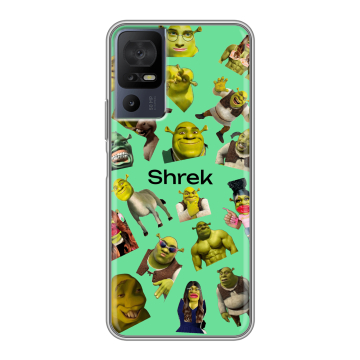 Силиконовый чехол на TCL 40 se с принтом Шрек Shrek Силиконовый чехол на TCL 40 se с принтом Шрек Shrek