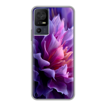Силиконовый чехол на TCL 40 se с принтом женский цветы Силиконовый чехол на TCL 40 se с принтом женский цветы