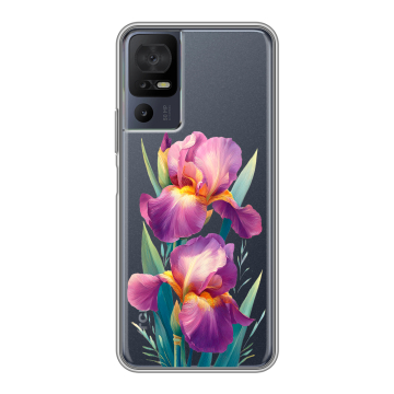 Силиконовый чехол на TCL 40 se с принтом Цветы орхидеи Силиконовый чехол на TCL 40 se с принтом Цветы орхидеи