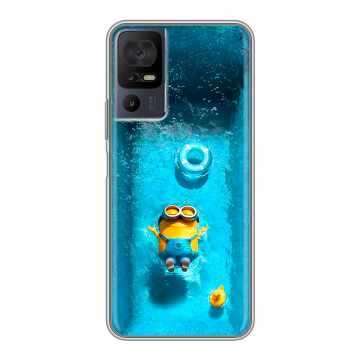 Силиконовый чехол на TCL 40 se с принтом Миньоны Силиконовый чехол на TCL 40 se с принтом Миньоны