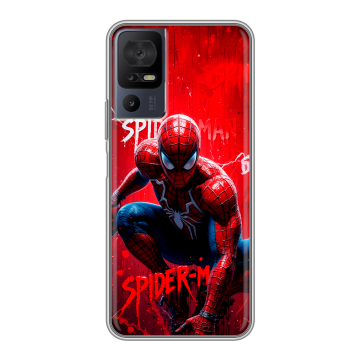 Силиконовый чехол на TCL 40 se с принтом Spiderman Человек паук Силиконовый чехол на TCL 40 se с принтом Spiderman Человек паук