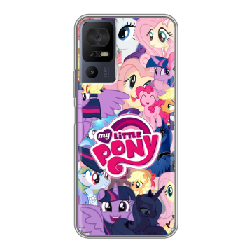 Силиконовый чехол на TCL 40 se с принтом My little pony Дружба чудо Силиконовый чехол на TCL 40 se с принтом My little pony Дружба чудо
