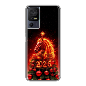 Силиконовый чехол на TCL 40 se с принтом Новый год Силиконовый чехол на TCL 40 se с принтом Новый год