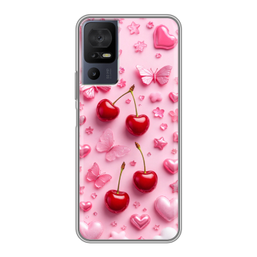 Силиконовый чехол на TCL 40 se с принтом для девочек Силиконовый чехол на TCL 40 se с принтом для девочек