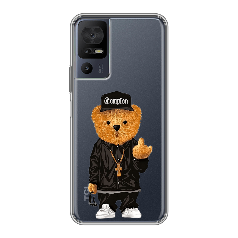 Силиконовый чехол на TCL 40 se с принтом Плюшевый медведь Силиконовый чехол на TCL 40 se с принтом Плюшевый медведь