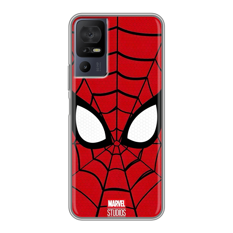 Силиконовый чехол на TCL 40 se с принтом человек паук spiderman Силиконовый чехол на TCL 40 se с принтом человек паук spiderman