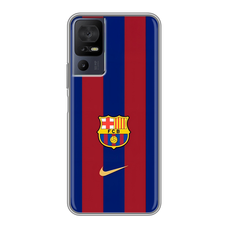 Силиконовый противоударный чехол на TCL 40 se с принтом Барселона Barcelona Силиконовый противоударный чехол на TCL 40 se с принтом Барселона Barcelona