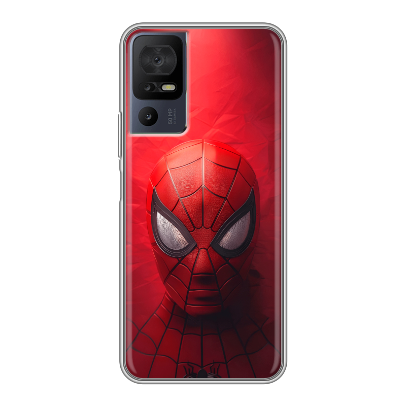 Силиконовый противоударный чехол на TCL 40 se с принтом Spiderman Человек паук Силиконовый противоударный чехол на TCL 40 se с принтом Spiderman Человек паук