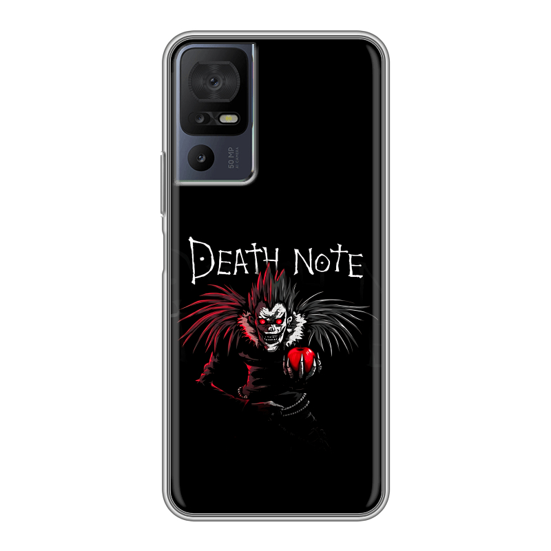 Силиконовый чехол на TCL 40 se с принтом Death note Тетрадь смерти Силиконовый чехол на TCL 40 se с принтом Death note Тетрадь смерти