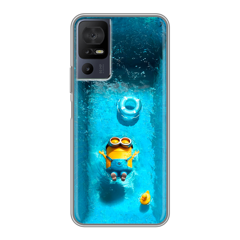 Силиконовый чехол на TCL 40 se с принтом Миньоны Силиконовый чехол на TCL 40 se с принтом Миньоны