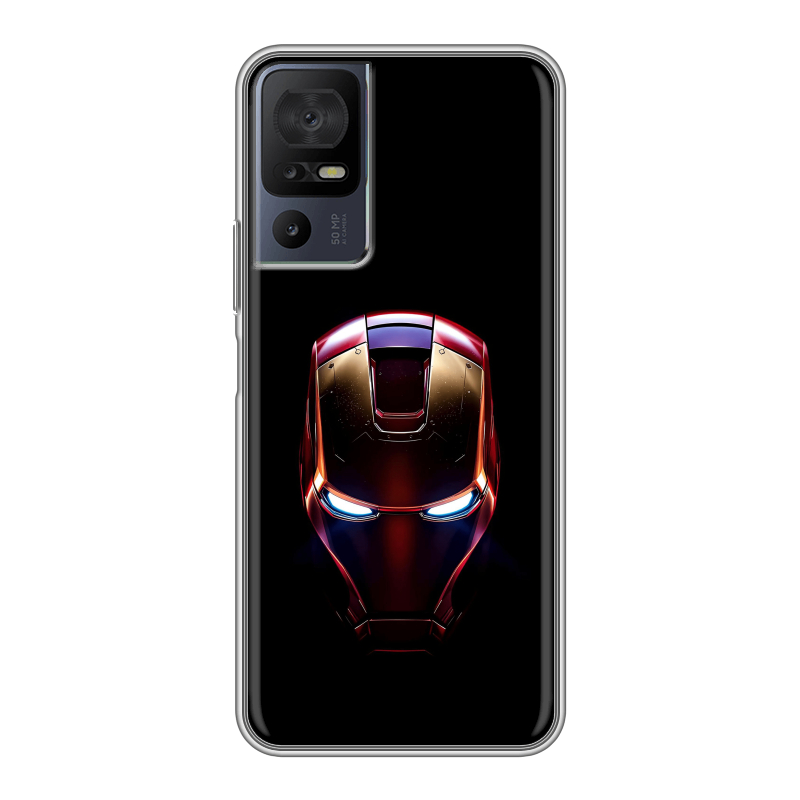 Силиконовый чехол на TCL 40 SE с принтом IronMan Железный человек Силиконовый чехол на TCL 40 SE с принтом IronMan Железный человек