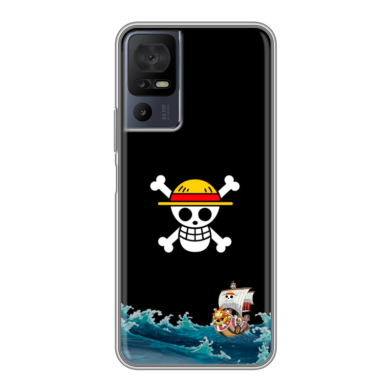 Силиконовый чехол на TCL 40 se с принтом One Piece Ван Пис Силиконовый чехол на TCL 40 se с принтом One Piece Ван Пис